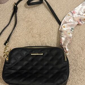 Black Quilted Crossbody Bag